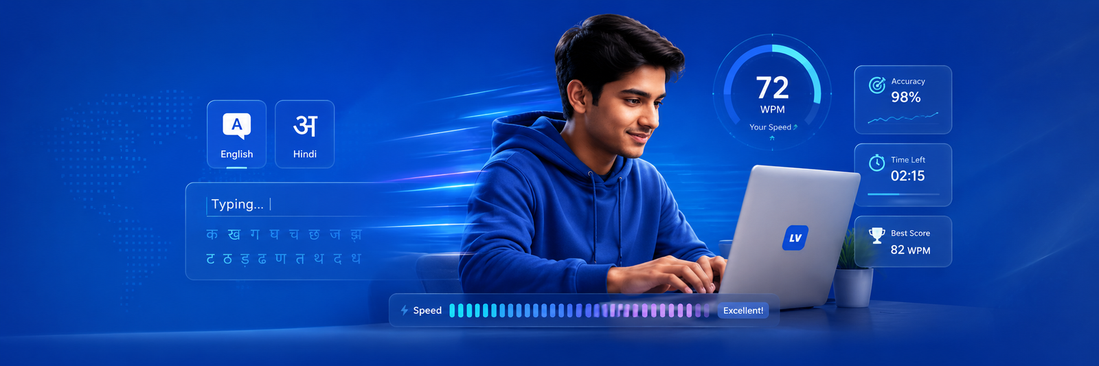 Typing speed test banner